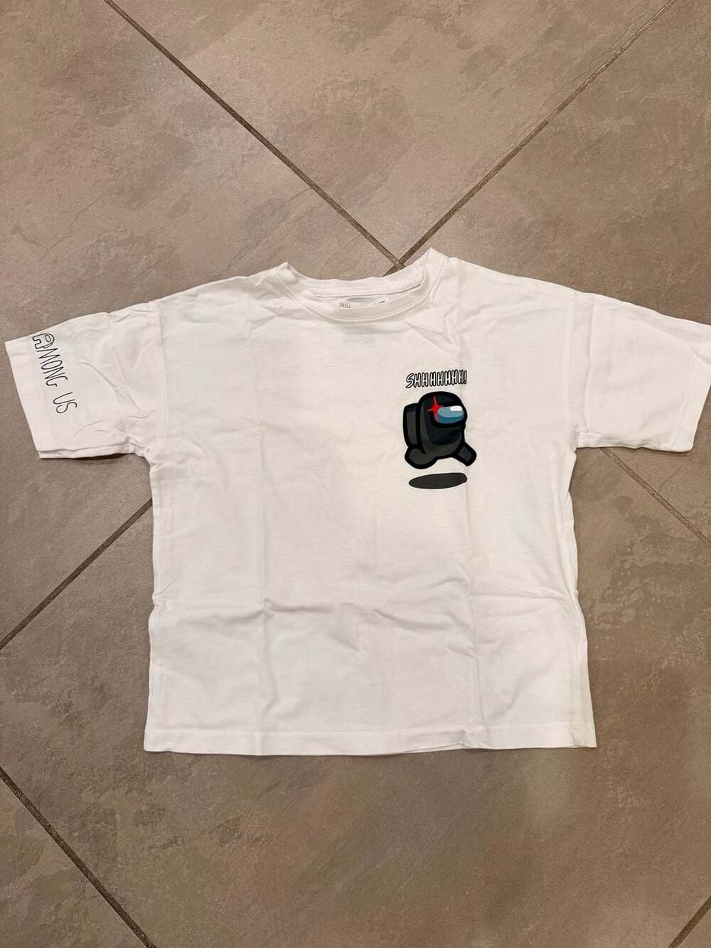 Zara Kids Among Us "Impostor" Graphic T-Shirt Size 8